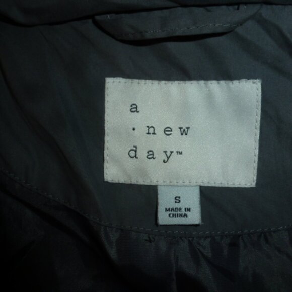 🧥 A New Day Puffer Mid-Length Coat with Faux Fur-Lined Hood – Gray (Size S) - Picture 7 of 12